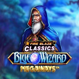 Fire Blaze Blue Wizard Megaways by Rarestone Gaming, showcased at slotsdjs.pt – game logo