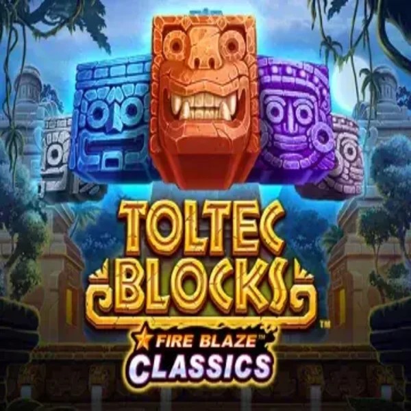 Fire Blaze: Toltec Blocks logo by Rarestone Gaming Slotsdj Casino